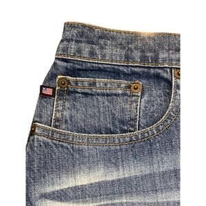 RL Ralph Women Sz 12 Lauren Polo Jeans Co Blue Denim Jean Midi Pencil Knee Skirt